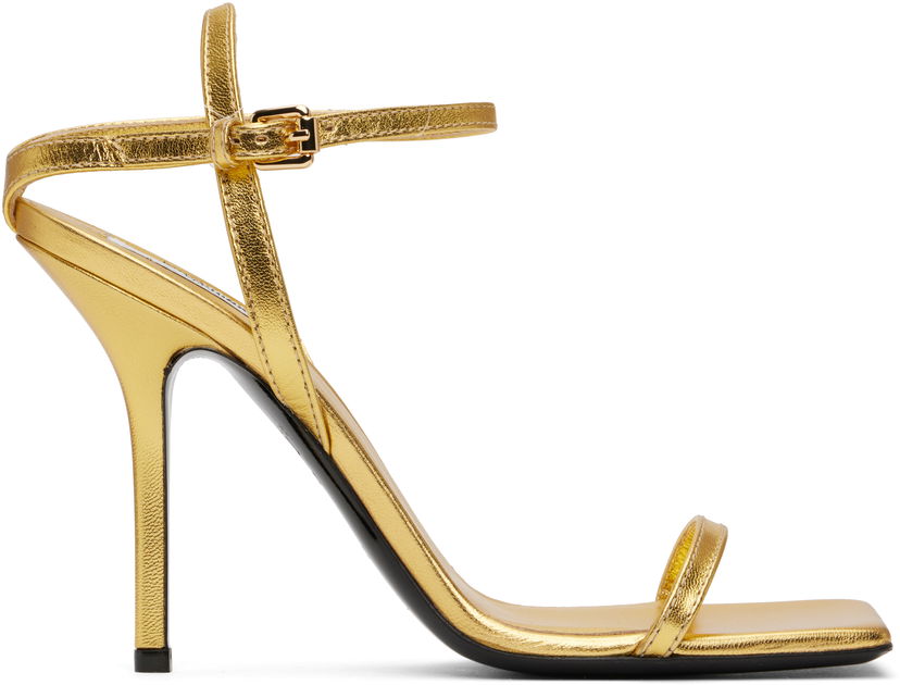 Kengänhoito Moschino Moschino Tina Heeled Sandals Metallinen | MA1655AC1M MC0 901