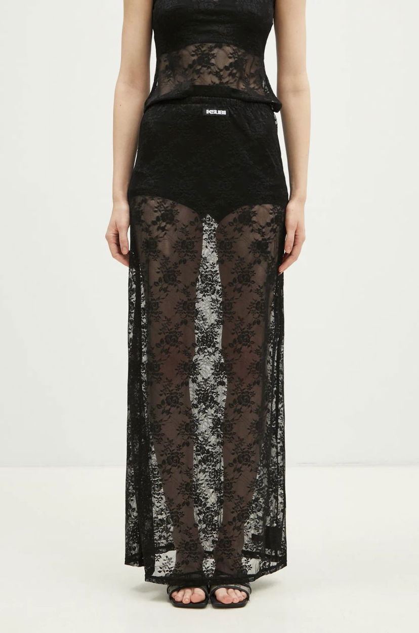 Hame Ksubi KSUBI Veneda Slip Maxi A-Line Skirt Musta | WPS25SK004