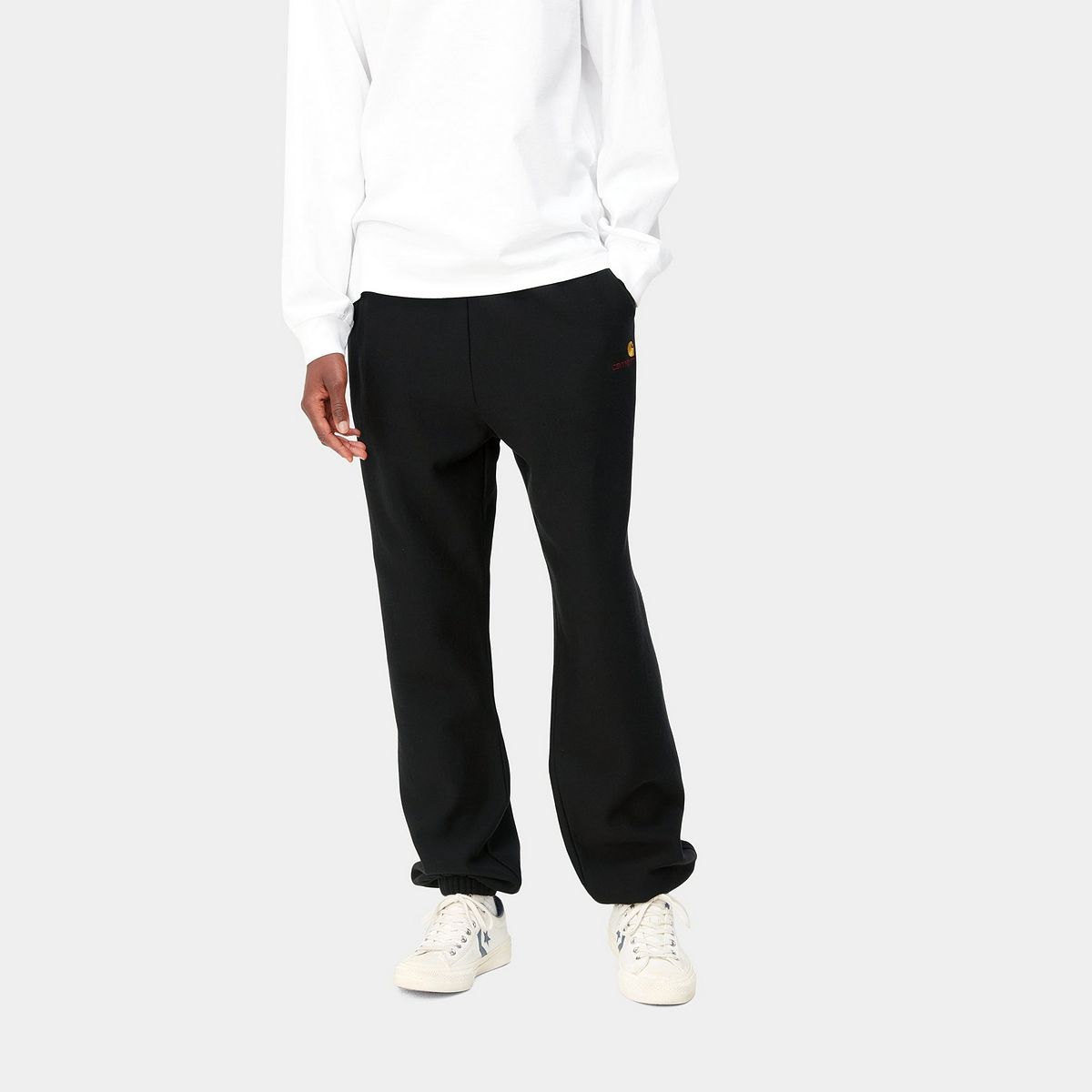 Verryttelyhousut Carhartt WIP American Script Sweat Pant Musta | I032328_89_XX, 0