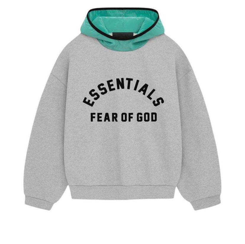 Huppari Fear of God Essentials Nylon Fleece Hoodie Harmaa | 202SP244316F