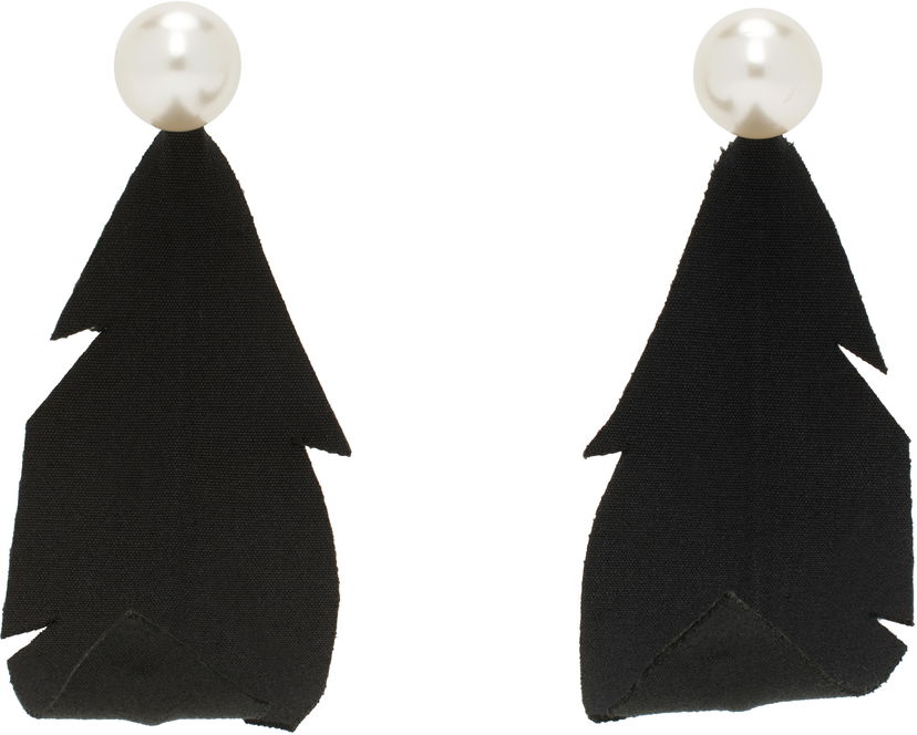 Korvakorut Marni Marni Fabric Feather Earrings Musta | ORMV0560A0 T2001