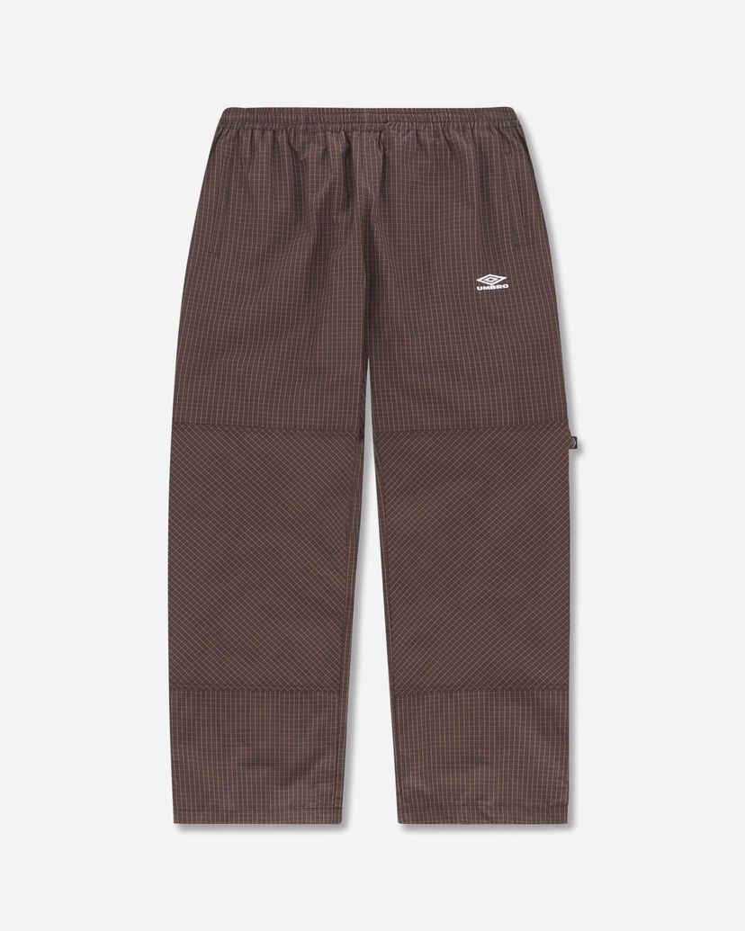Verryttelyhousut Umbro Mini Check Double Knee Pants Ruskea | UBMW0148FA102 BRW0022