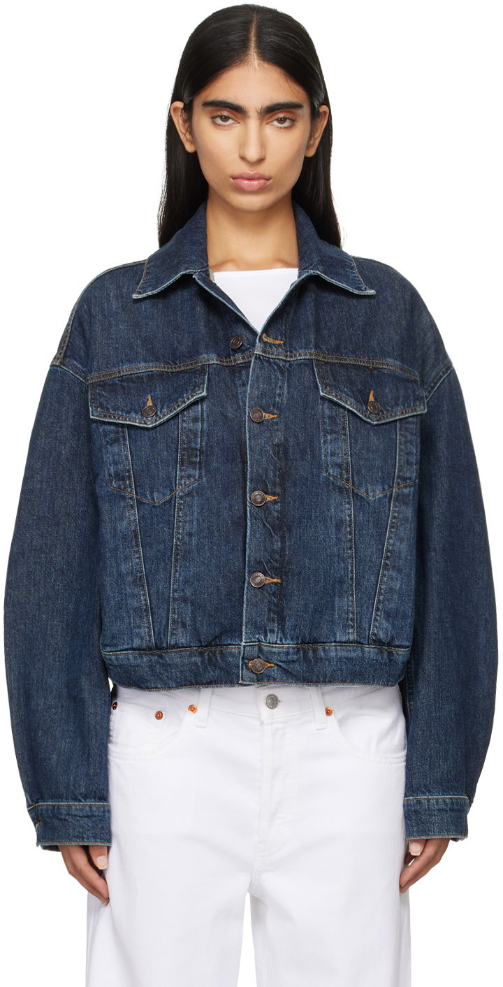 Takki AGOLDE Dalton Balloon Denim Jacket Tummansininen | A5043-1652
