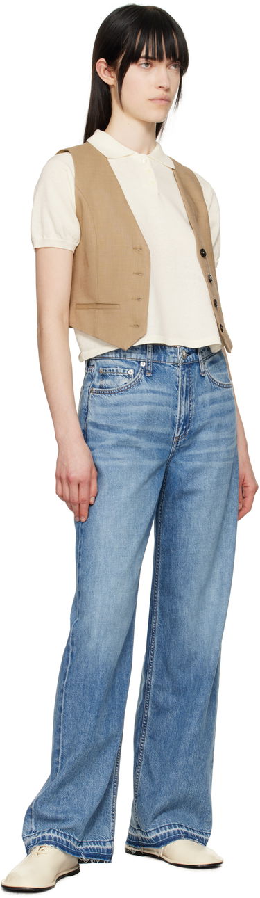 Jeans rag & bone Rag & Bone Featherweight Logan Wide-Leg Jeans Sininen | WDD24H2935FWOR, 3