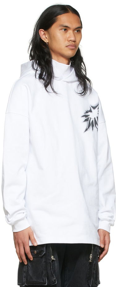 Huppari We11done Graphic Print Cotton Turtleneck Valkoinen | WD-TH1-22-702-U-WH, 1