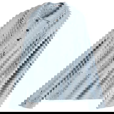 Villapaita Acne Studios Acne Studios Kummer Open Knit Polo Sweater, Size Large Sininen | A60566-228, 1