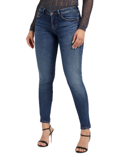 Housut ja farkut GUESS Fit Denim Sininen | W2YAJ2D4Q02