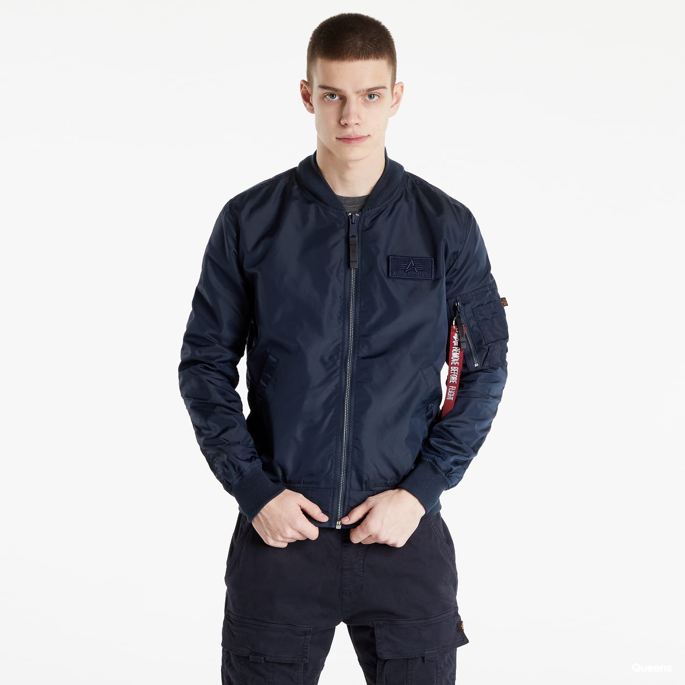 Bomber-takki Alpha Industries Bomber MA-1 TT Hood BP Rep. Sininen | 106103-07, 0
