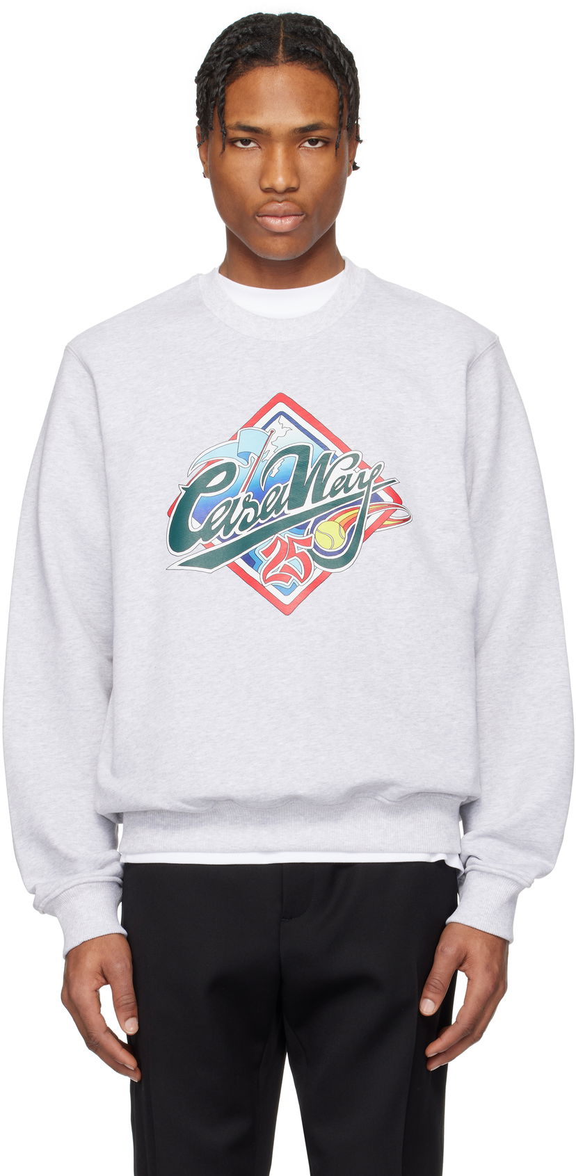 Villapaita Casablanca Casablanca 'Casa Way' Sweatshirt Harmaa | MS25-JTP-293-02
