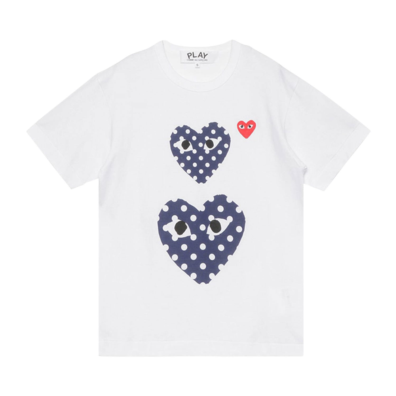 T-paita Comme des Garçons PLAY Polka Dot Duo T-Shirt Valkoinen | AZ T238 051 1, 1
