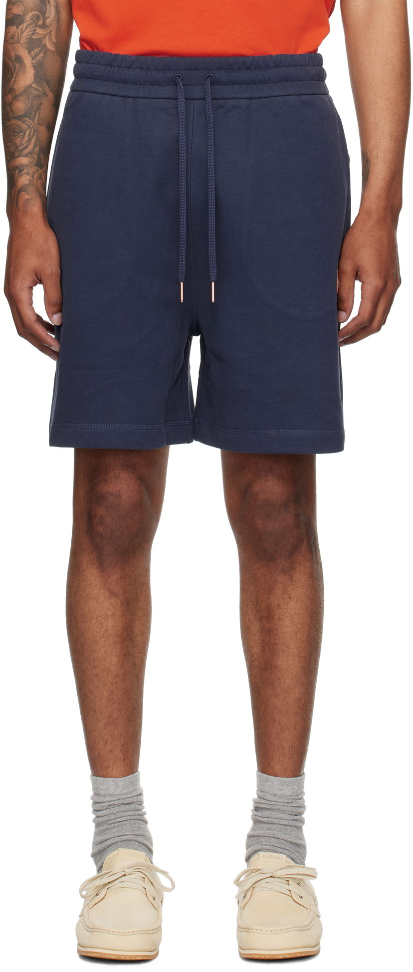Shortsit Moncler Moncler Genius x Gilga Farm Drawstring Shorts Tummansininen | K24028H0000289AUJ