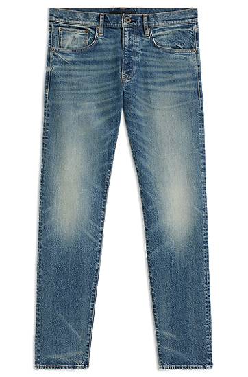 Jeans BOSS BECKHAM x BOSS Slim-Fit Vintage-Wash Jeans Sininen | 50549119
