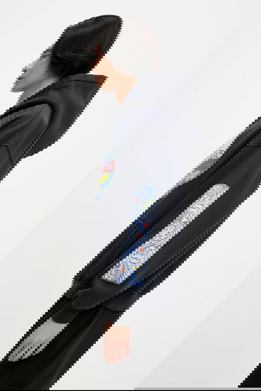 Huppari Rhude RHUDE Hotel Print Hoodie Musta | RHSS25HO01012, 1