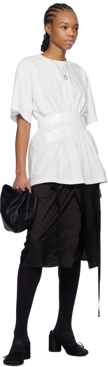 T-paita Maison Margiela MM6 Maison Margiela Taped Jersey T-Shirt Valkoinen | S52GC0335 M20048, 3