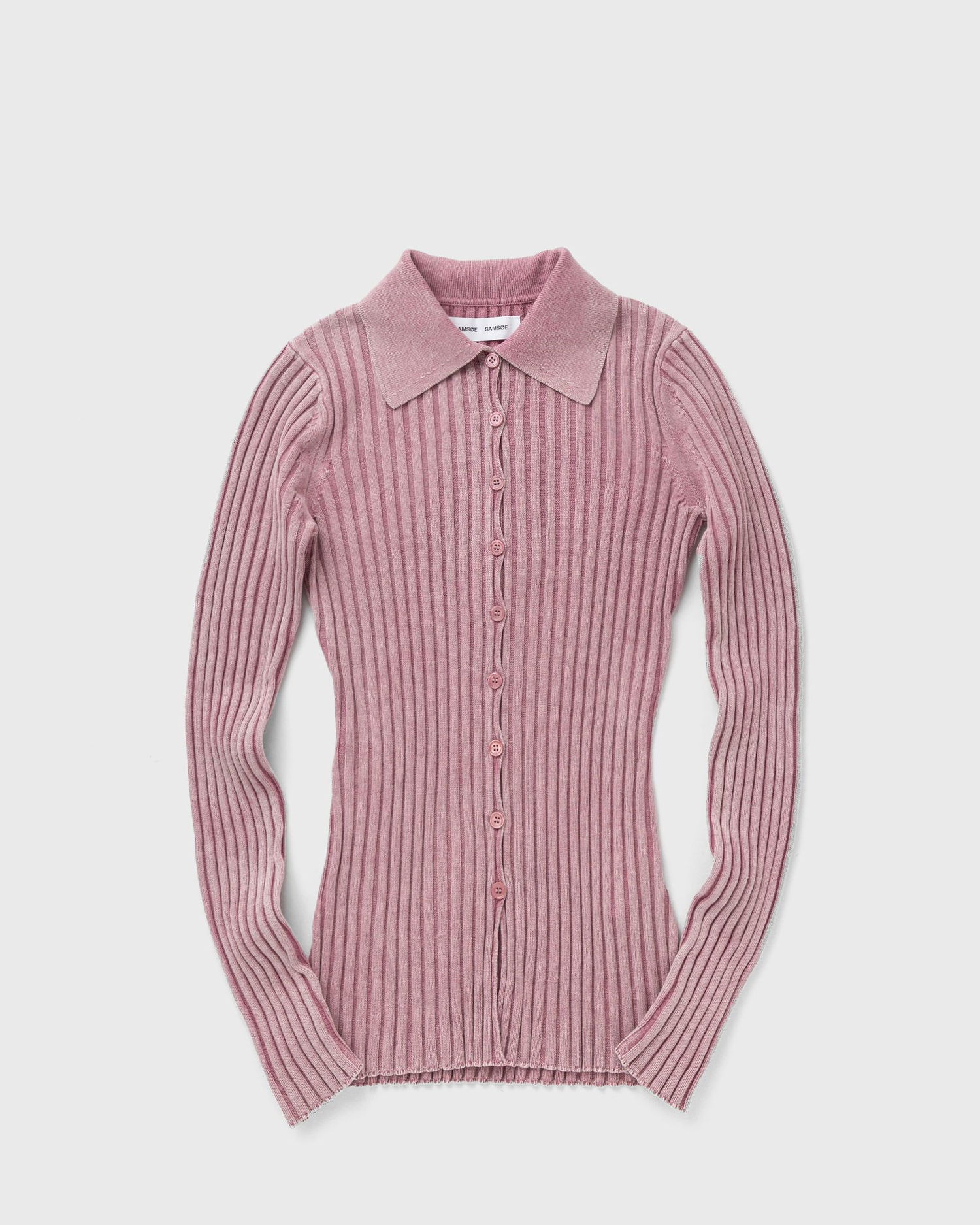 Villapaita Samsoe Samsoe Samsøe & Samsøe Satalya Button-Up Polo Sweater Vaaleanpunainen | F24400091-WASHED-WOODROSE, 0