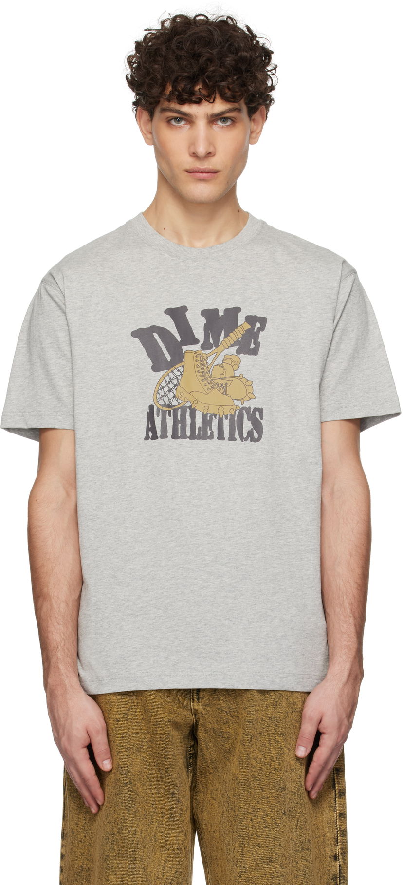 T-paita Dime 'Athletics' Print T-Shirt Harmaa | DIMEHO2457GRY