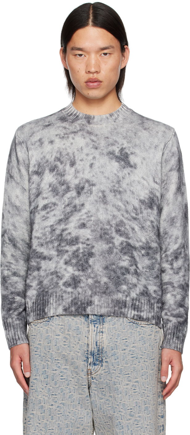 Villapaita Acne Studios Gray Acid Print Sweater Harmaa | B60329-
