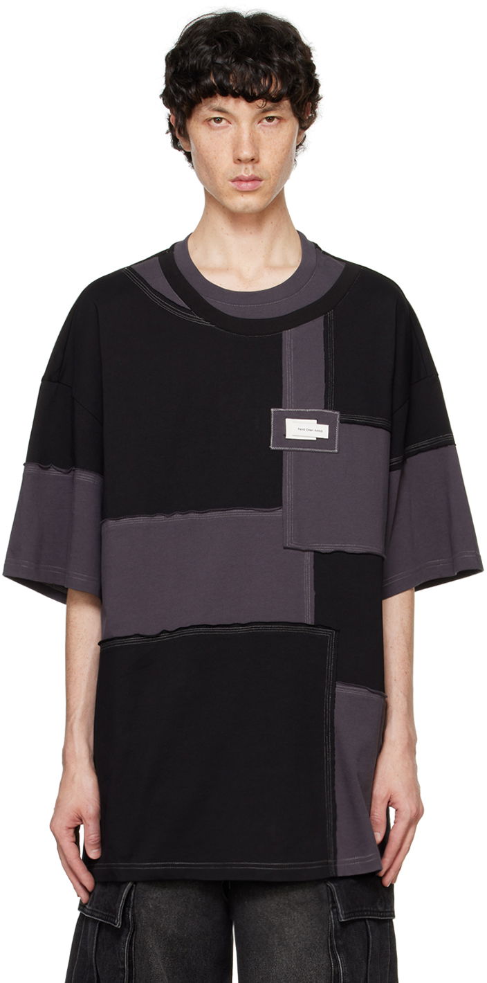 T-paita Feng Chen Wang Feng Chen Wang Patchwork T-Shirt Musta | FMF18TS01, 0