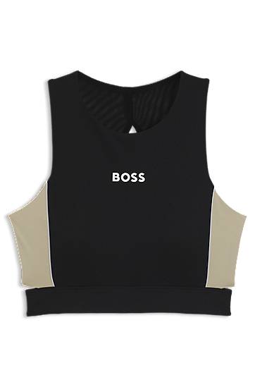 Tankkitoppi BOSS BOSS Active Top with Cutout Details Musta | 50544180
