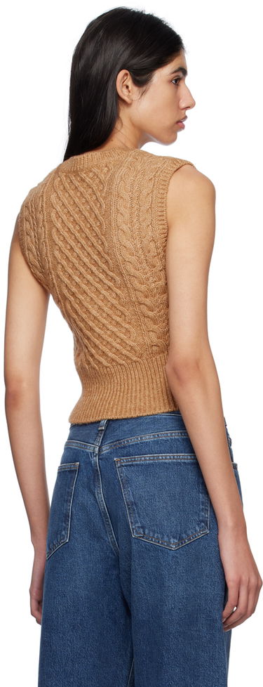 Villapaita rag & bone Elizabeth Cable Knit Vest Ruskea | WAS22HS031SM31, 2