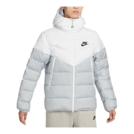 Puffer takki Nike Sportswear Wind Runner Fill Down Hoodie Jacket Valkoinen | DV0754-100