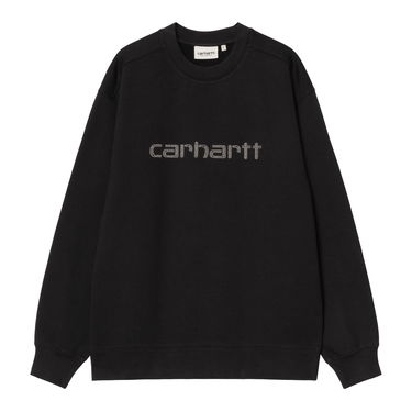 Huppari Carhartt WIP Rivet Script Sweatshirt Musta | I034420_9, 0