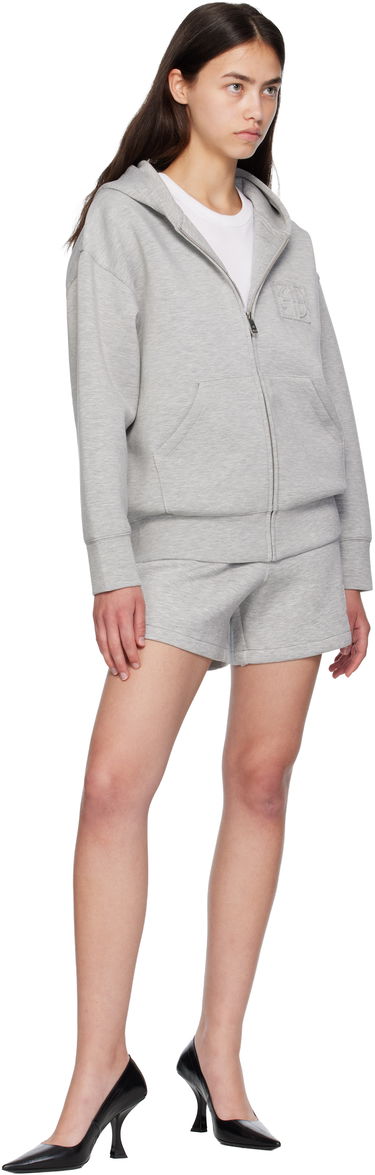 Shortsit Anine Bing ANINE BING Kam Framed Monogram Shorts Harmaa | A-05-10655-GRY1, 3