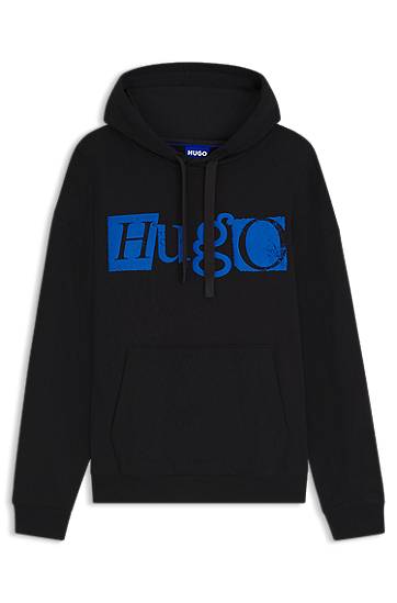 Huppari BOSS HUGO Diraggy Puff Print Hoodie Musta | 50542796