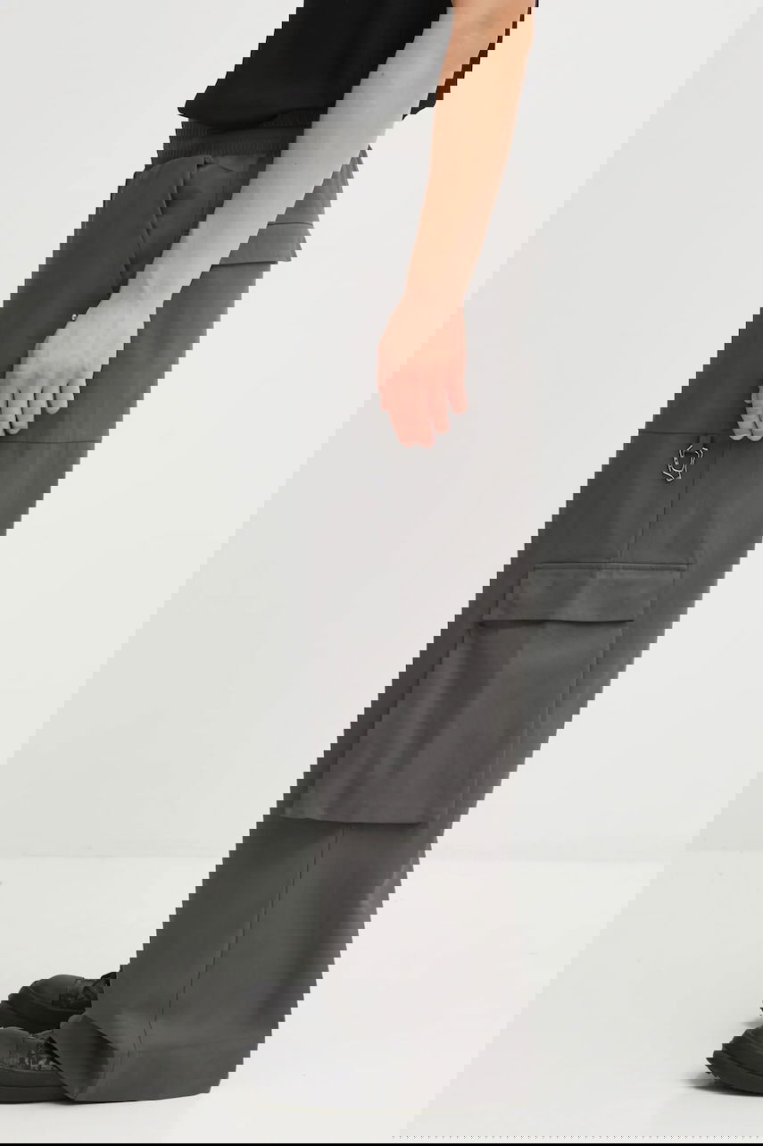 Cargo housut HELIOT EMIL Wide Leg Elastic Waist Cargo Pants Harmaa | AW25.M.10.207.DGY05.CO, 1