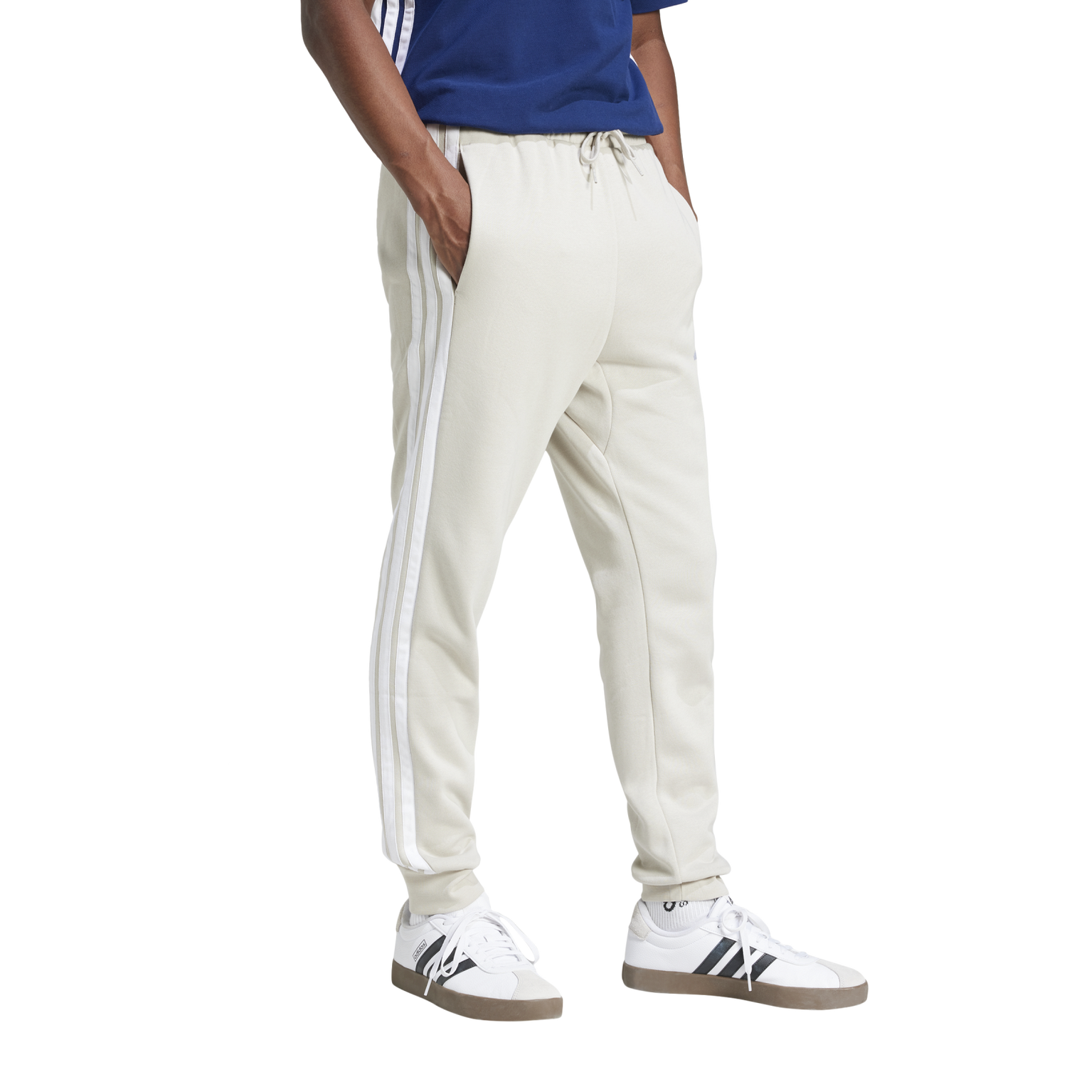 Verryttelyhousut adidas Performance 3-Stripes Fleece Track Pants Beige | JE6317, 1