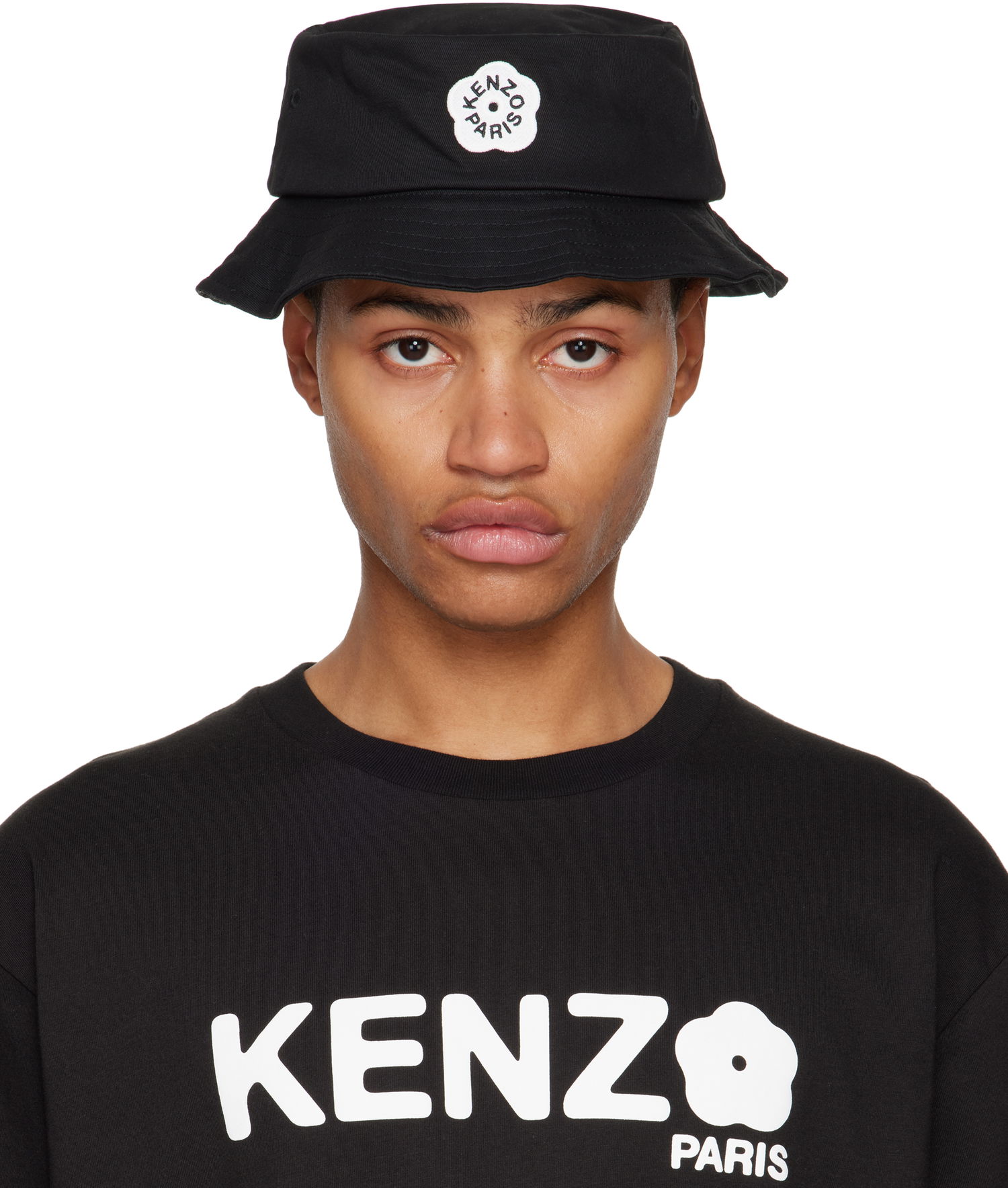 Huppari KENZO Logo Patch Bucket Hat Musta | FF58AC414F34, 0