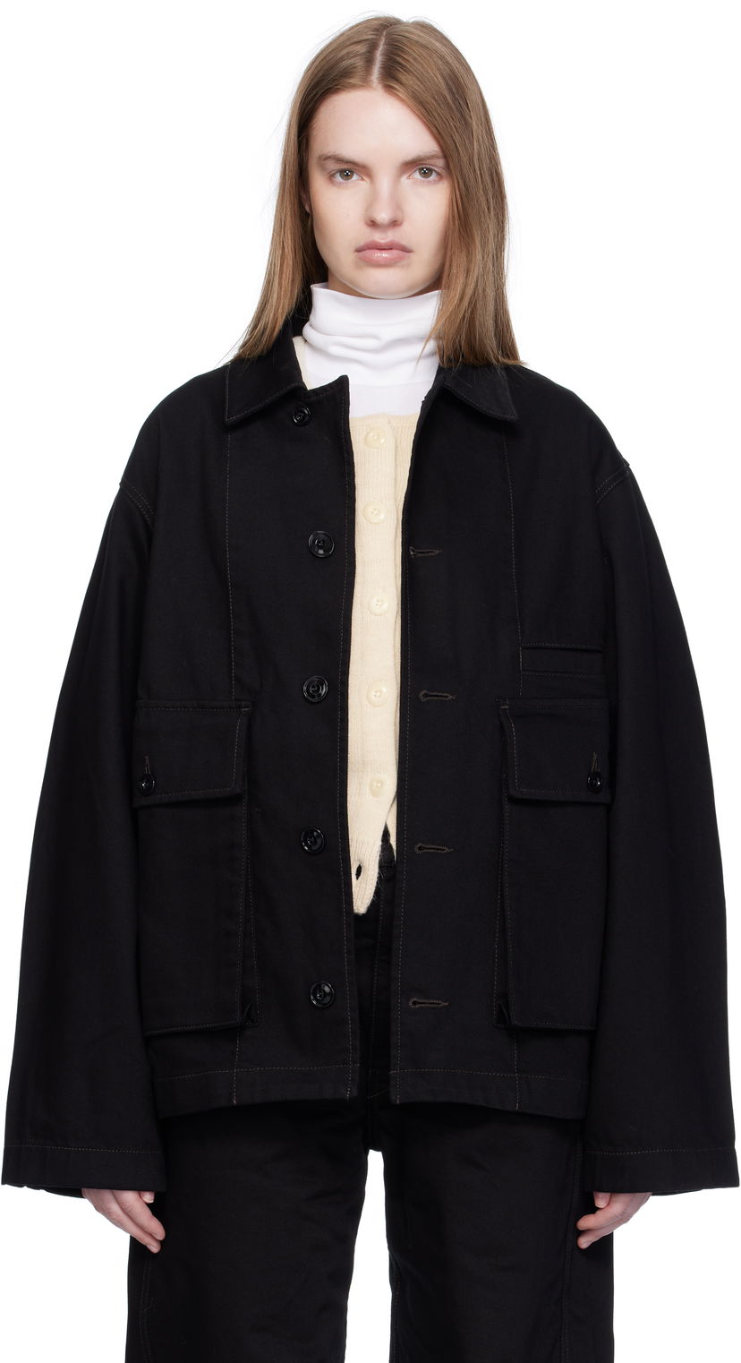 Takki LEMAIRE Lemaire Boxy Denim Jacket Musta | OW1198 LD1055