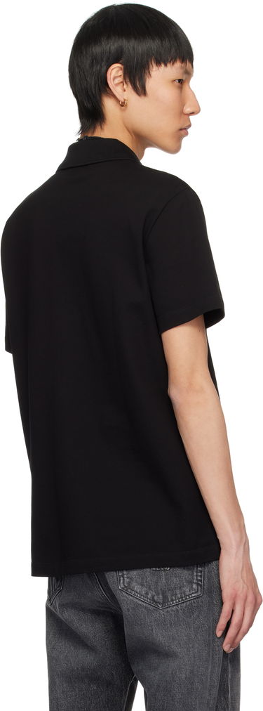 Poolopaita Versace Versace Embroidered Chain Crest Polo Musta | 1013906_1A13413, 2