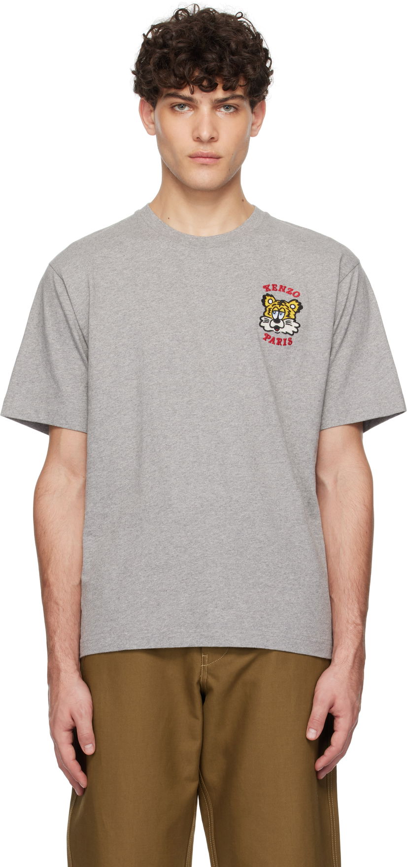 T-paita KENZO VERDY Edition Embroidered T-Shirt Harmaa | FF58TS4824SG