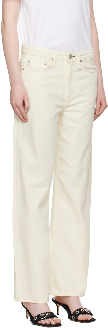Jeans rag & bone Rag & Bone 'The Logan' Mid-Rise Wide Leg Jeans Valkoinen | WDD22H2786STEC, 4