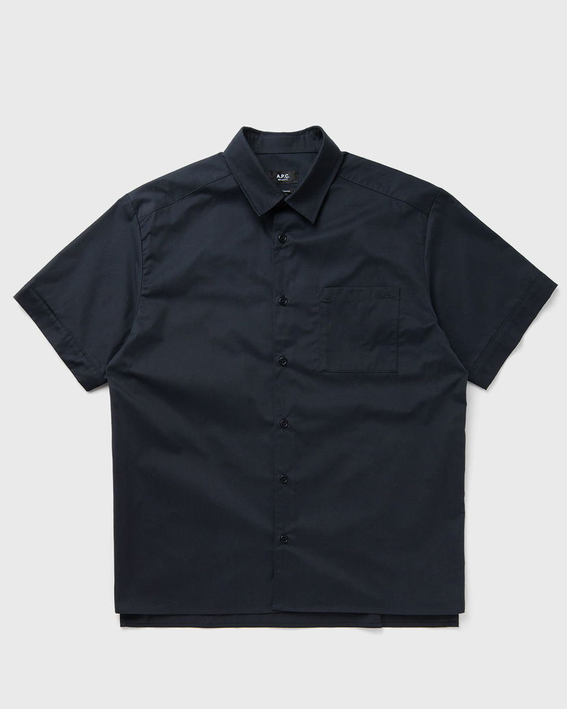 Paita A.P.C. A.P.C. Ross Logo Short Sleeve Shirt Tummansininen | COGZR-H12623-IAK