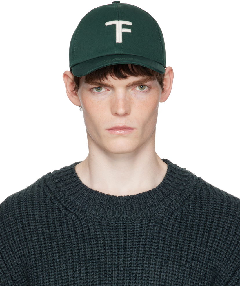 Korkki Tom Ford TOM FORD Brushed Cotton Baseball Cap Vihreä | MH004-TCN057G