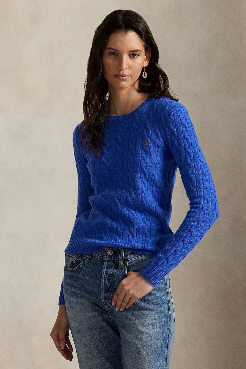 Villapaita Polo by Ralph Lauren Polo Ralph Lauren Cable-Knit Sweater Sininen | 211971865