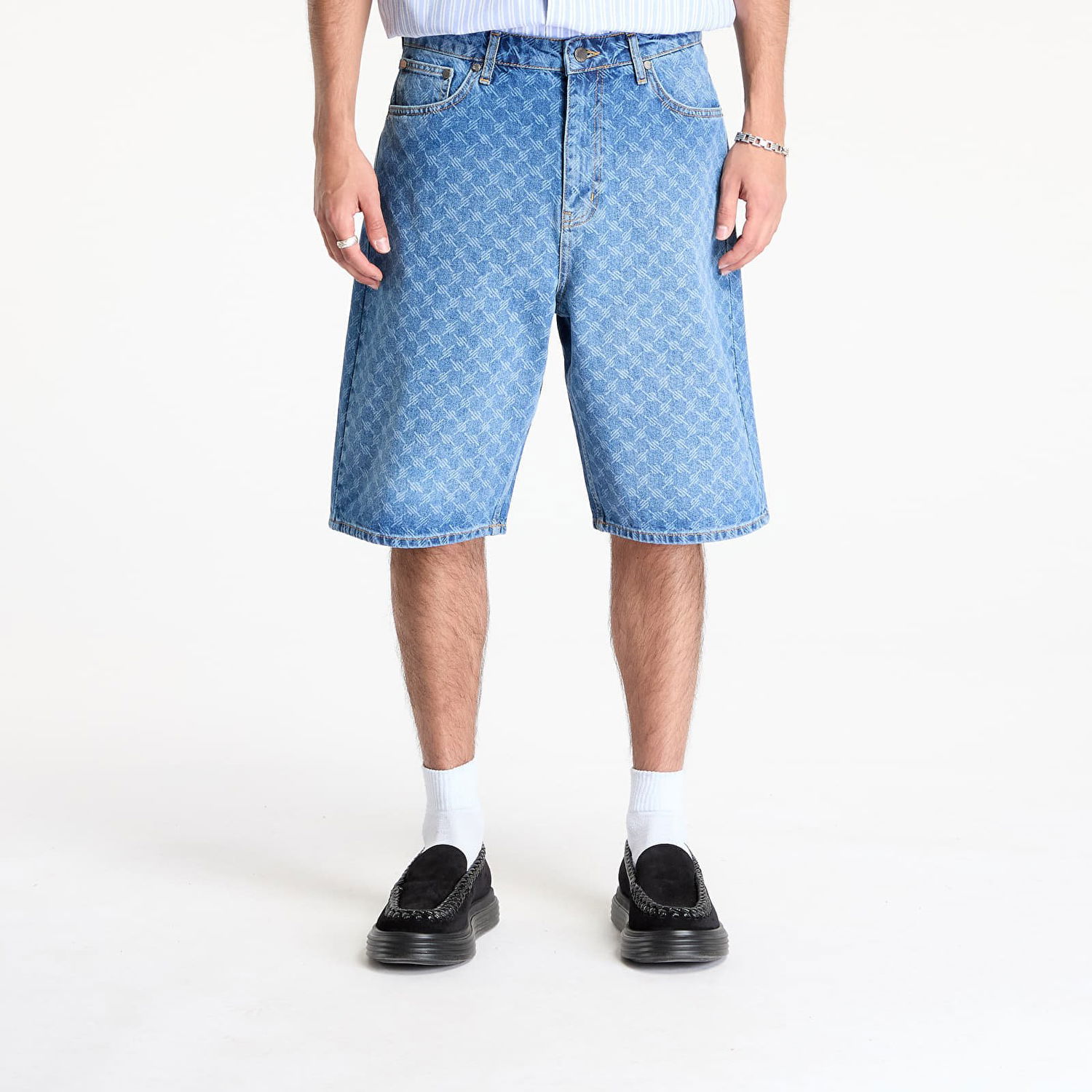 Shortsit DAILY PAPER Daily Paper Monogram Denim Shorts Sininen | 2513057, 0
