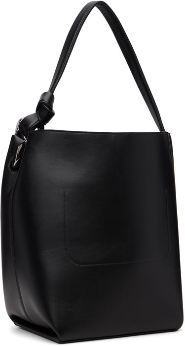 Olkalaukku JW Anderson Corner Bucket Leather Shoulder Bag with Knot Detail and Sculptural Hardware Musta | HB0738-LA0232, 4