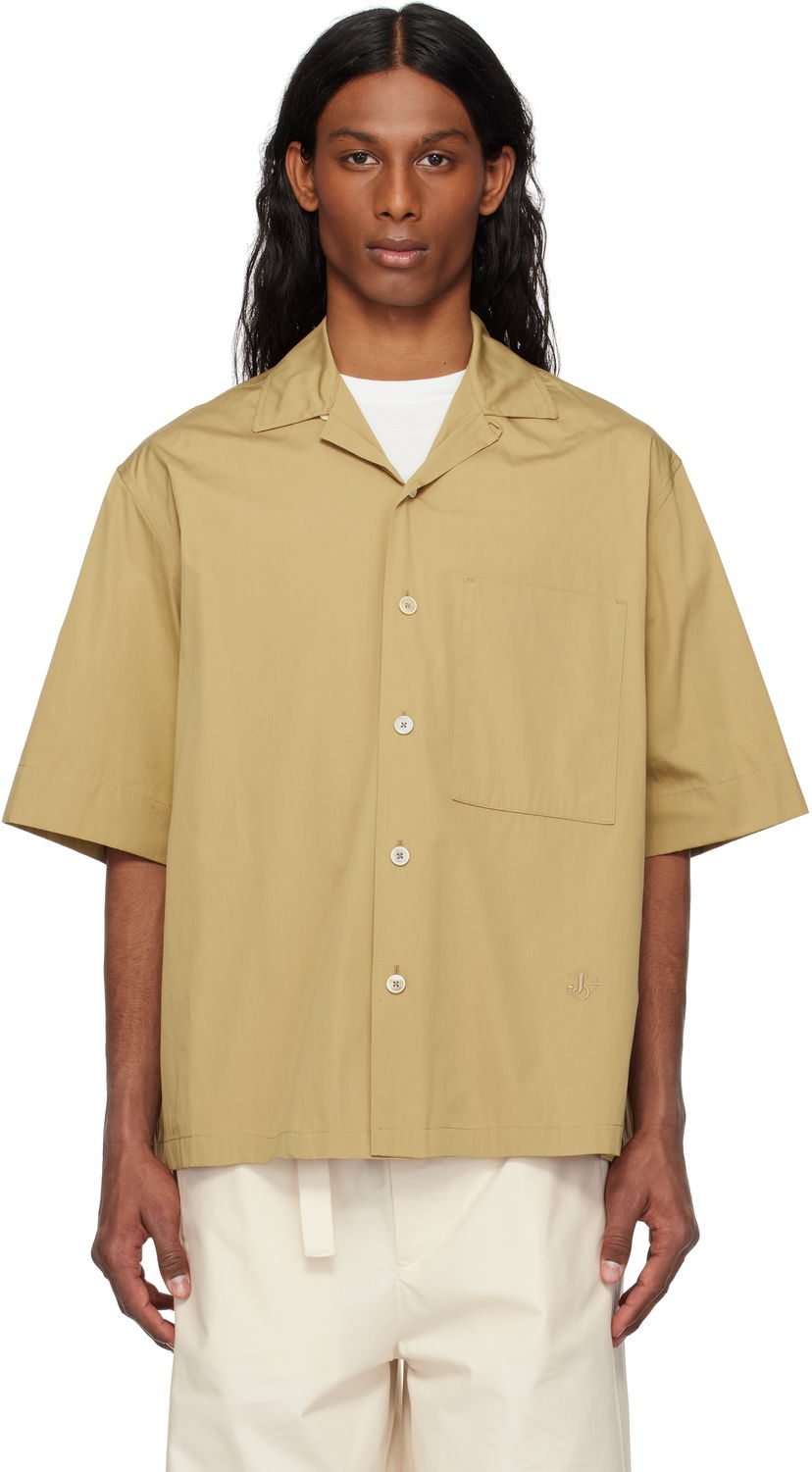 Paita Jil Sander Jil Sander Cotton Poplin Shirt Beige | J47DL0166_J45292