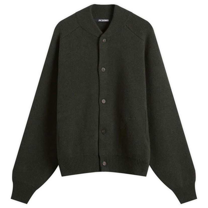 Villapaita Jacquemus Wool Cashmere Knitted Bomber Jacket Musta | 25HCDM00567AK00278-580