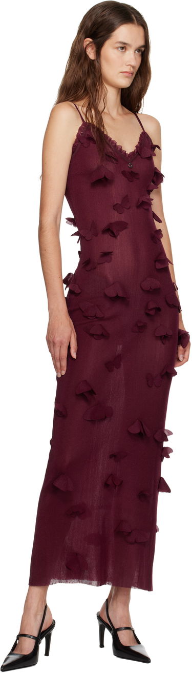 Mekko Coperni Coperni Butterflies Techno Midi Dress Burgundia | COPML166Y3015, 3