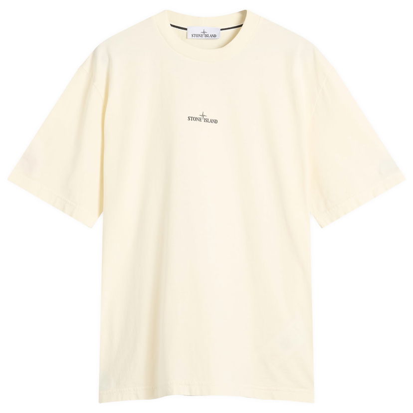 T-paita Stone Island Men's Industrial Print T-Shirt, Size Large Keltainen | K2S152100037-S0241-V0093