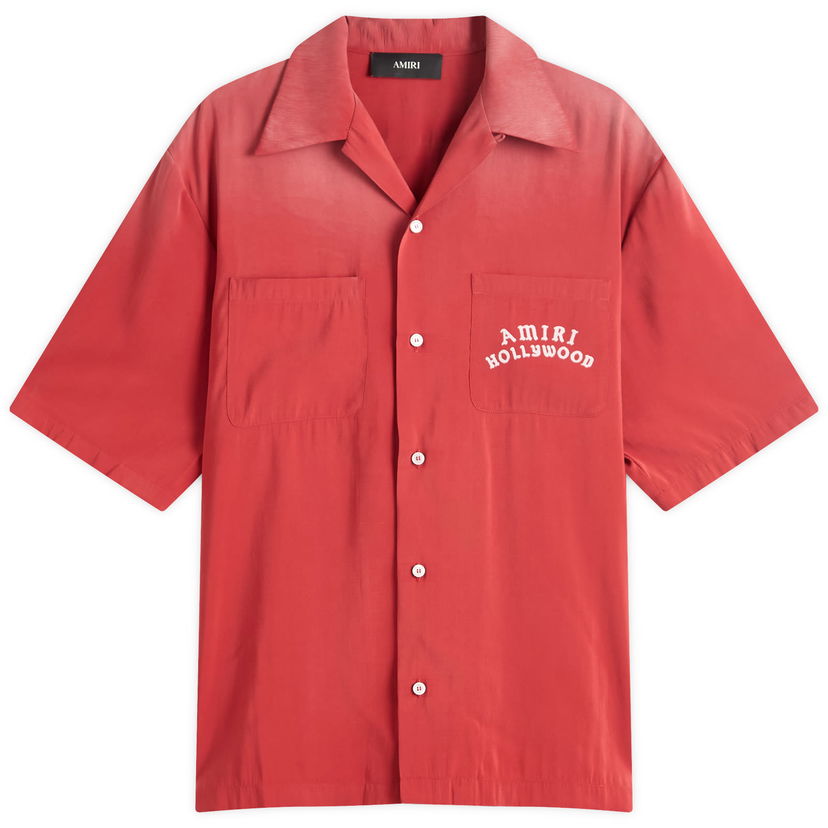 Paita AMIRI AMIRI Hollywood Bowling Shirt, Size Large Punainen | AMSTCA1154-VarsityRed