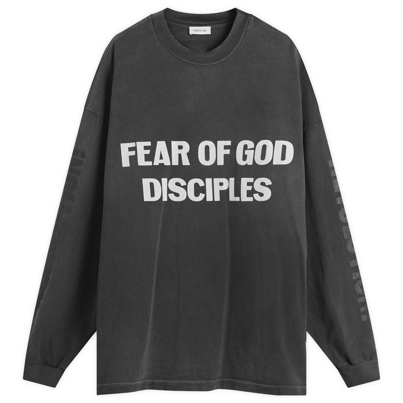 T-paita Fear of God Relaxed Long Sleeve Disciple T-Shirt Harmaa | FG25FW10-10404HWJUS-001