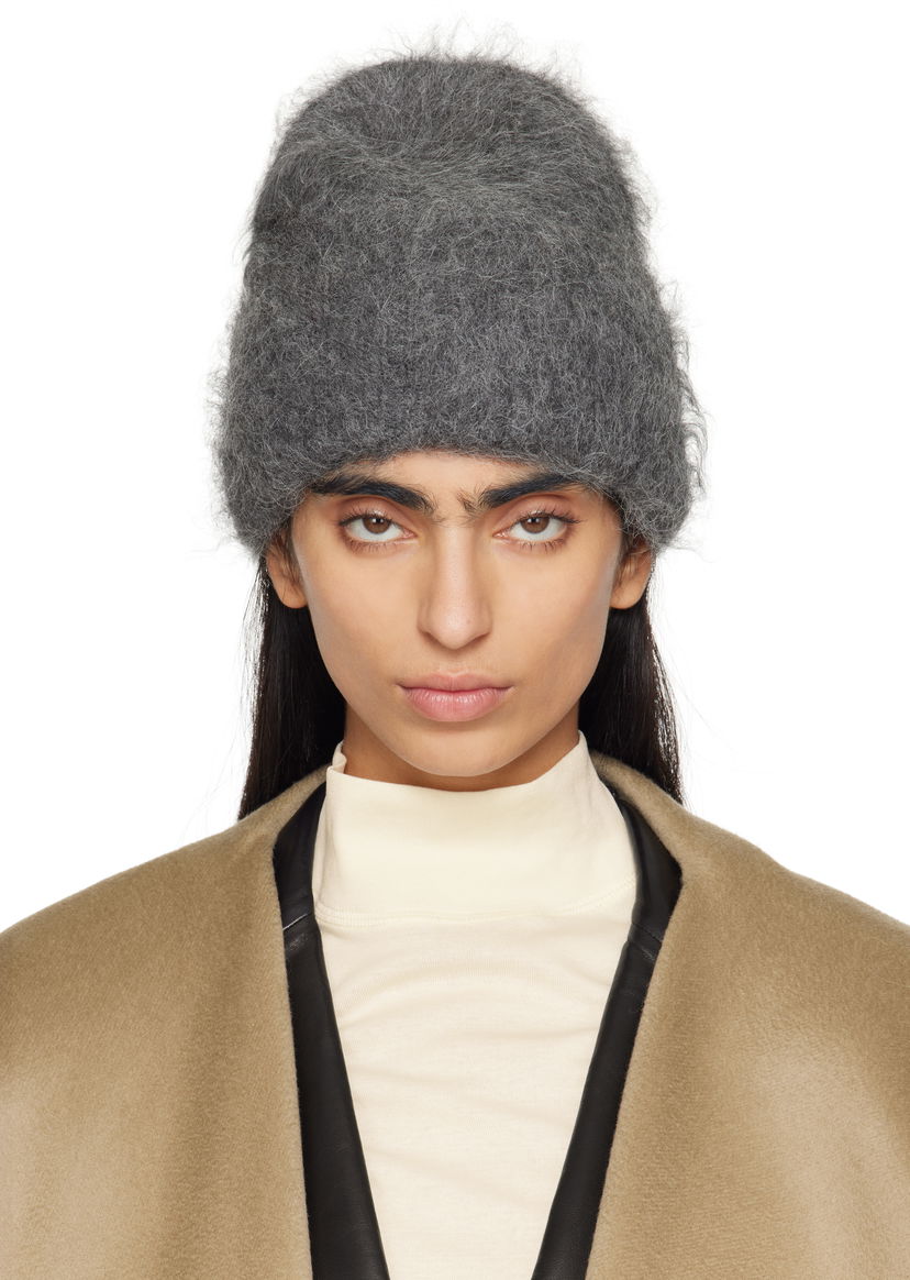 Pipo TOTEME Alpaca Knit Beanie Harmaa | 244-WSH1524-YA0106