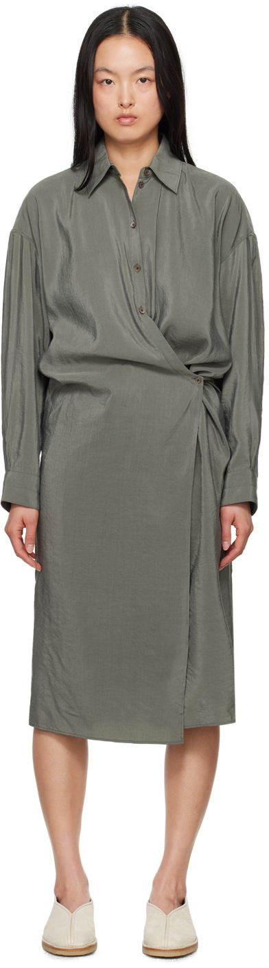 Mekko LEMAIRE Lemaire Twisted Midi Dress Vihreä | DR1024 LF208