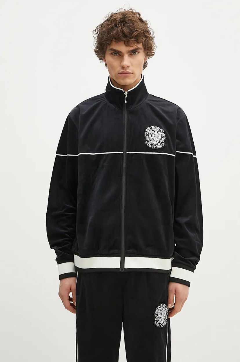 Huppari BILLIONAIRE BOYS CLUB Velour Track Top With Application Musta | B24342