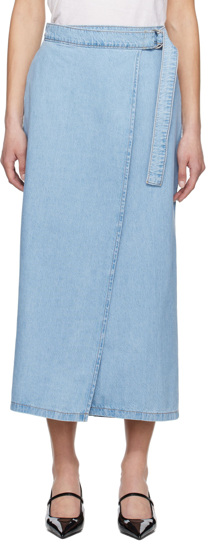 Hame Levi's Column Wrap Denim Maxi Skirt Sininen | 001VG-0000